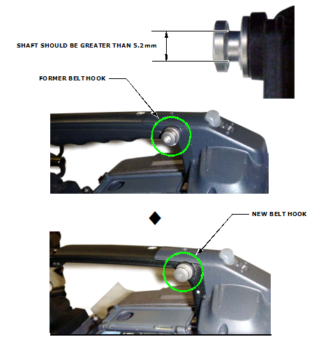 replace the handle sub assembly with new one as modification procedure